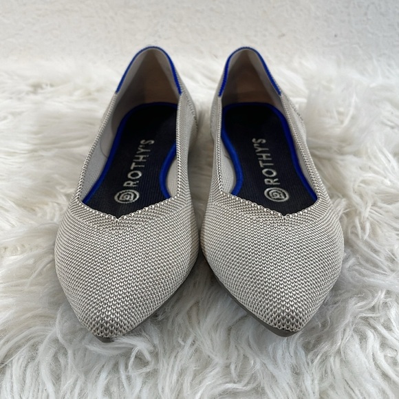 ROTHY’S The Point in Flax Birdseye Size 7.5 Flats Slip On Shoes - Picture 5 of 14